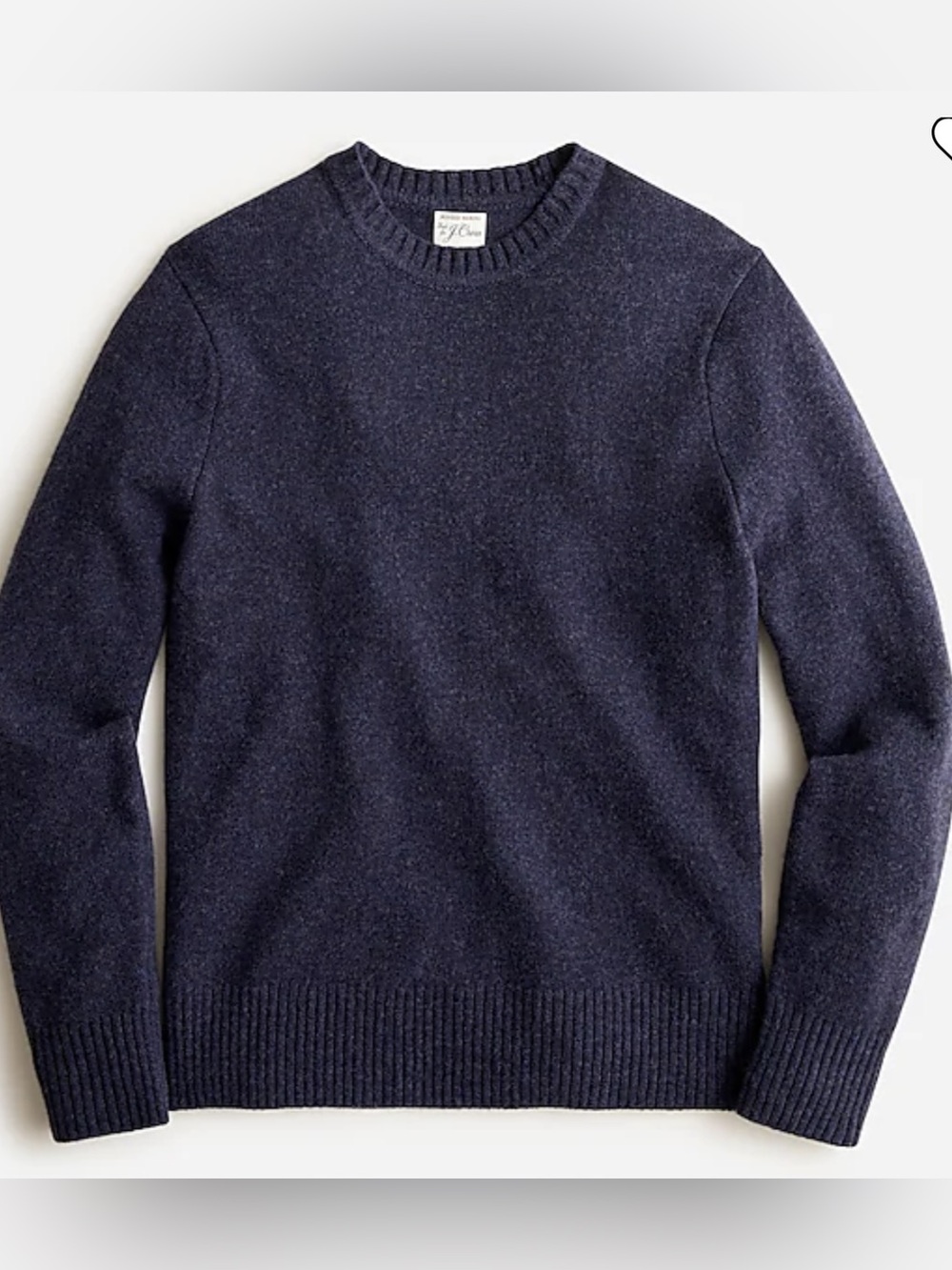 J. Crew rugged merino wool-blend sweater Navy